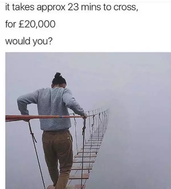 Will you take the risk of crossing this bridge?